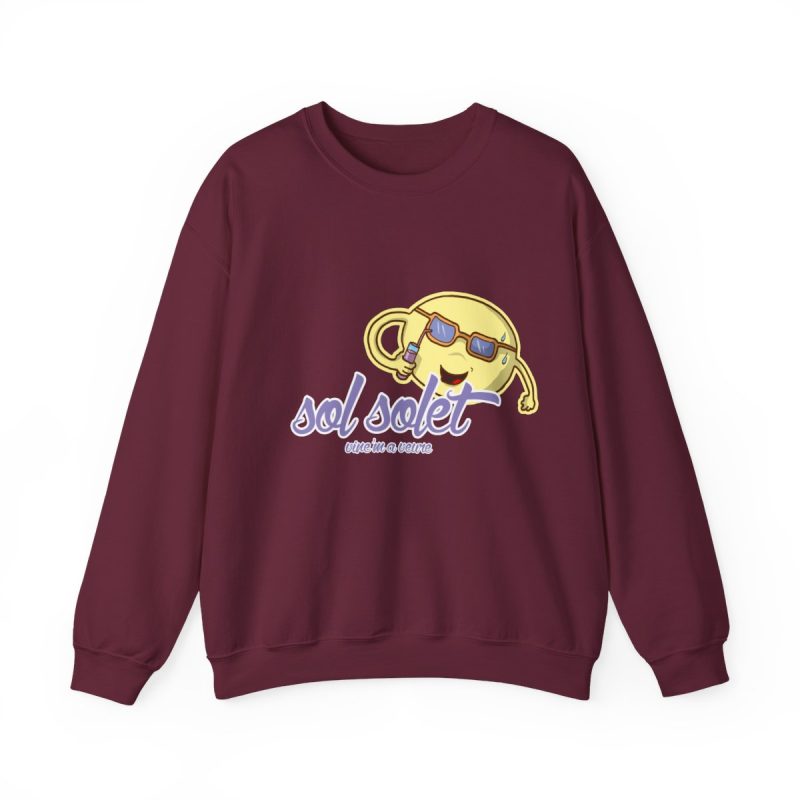 Sudadera cuello redondo - Granate - Camiseta Sol solet, vine’m a veure