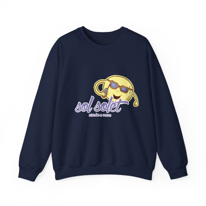 Sudadera cuello redondo - Azul marino - Camiseta Sol solet, vine’m a veure