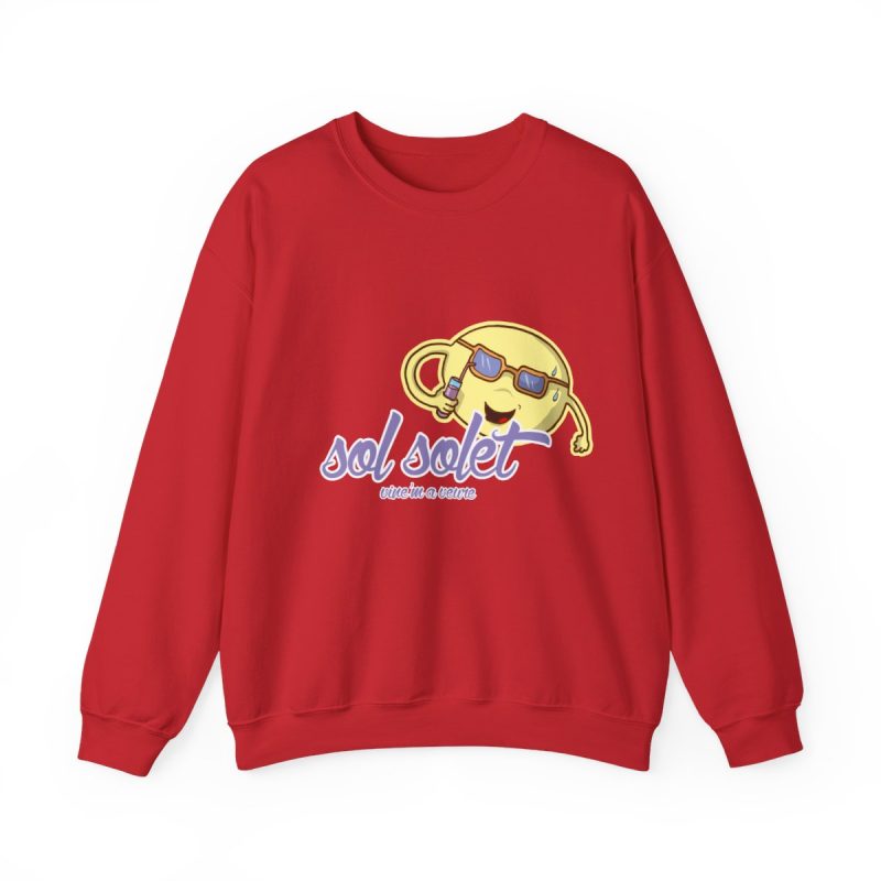 Sudadera cuello redondo - Rojo - Camiseta Sol solet, vine’m a veure