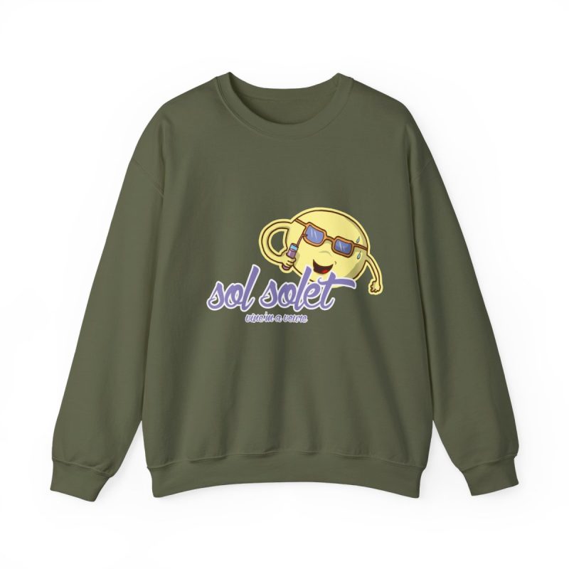 Sudadera cuello redondo - Verde militar - Camiseta Sol solet, vine’m a veure