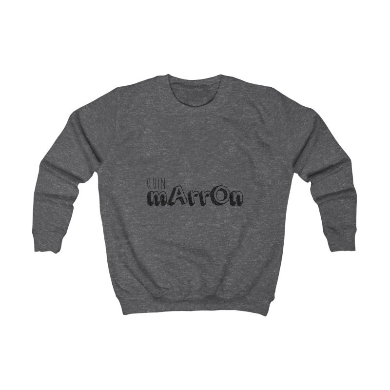 Sudadera infantil - Gris marengo - Camiseta «Quin marrón»