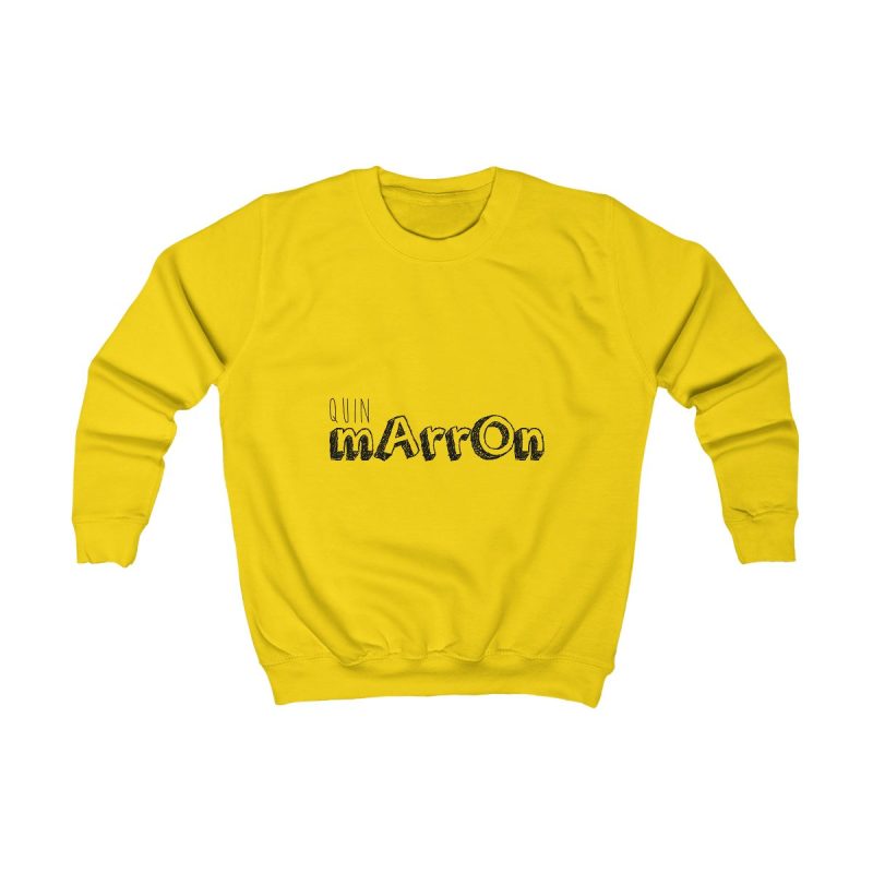 Sudadera infantil - Amarillo sol - Camiseta «Quin marrón»