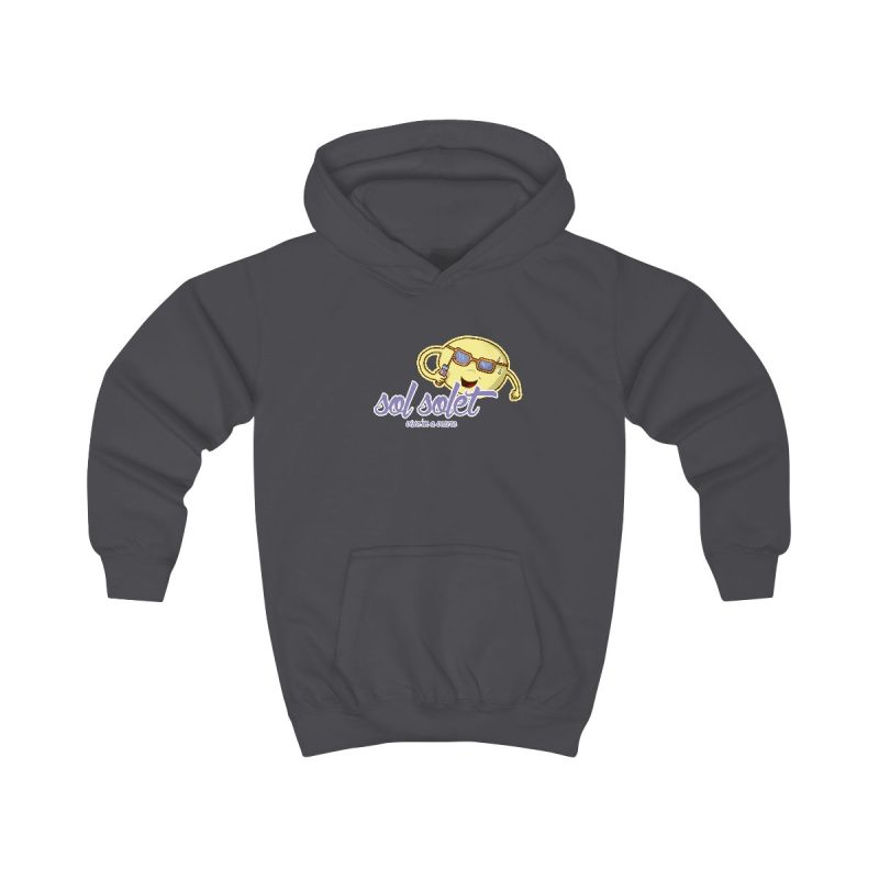 Sudadera con capucha infantil - Gris marengo - Camiseta Sol solet, vine’m a veure