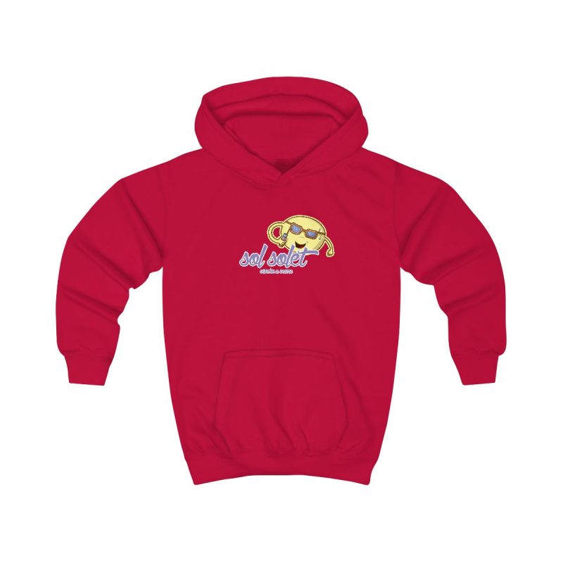 Sudadera con capucha infantil - Rojo fuego - Camiseta Sol solet, vine’m a veure