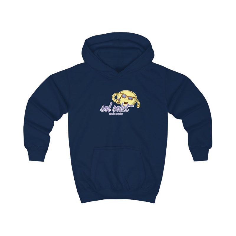 Sudadera con capucha infantil - Azul marino Oxford - Camiseta Sol solet, vine’m a veure