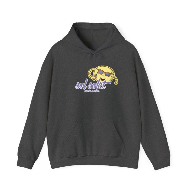 Sudadera con capucha - Gris oscuro jaspeado - Camiseta Sol solet, vine’m a veure Sudadera con capucha - Gris oscuro jaspeado - Camiseta Sol solet, vine’m a veure