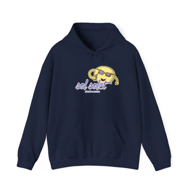 Sudadera con capucha - Azul marino - Camiseta Sol solet, vine’m a veure