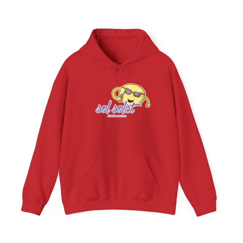 Sudadera con capucha - Rojo - Camiseta Sol solet, vine’m a veure