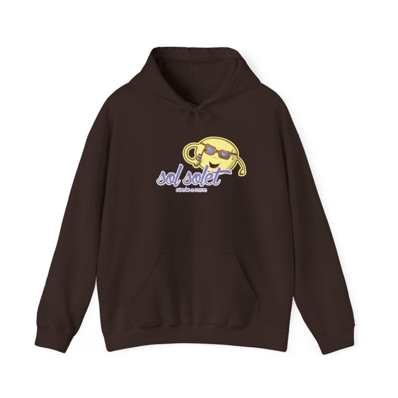 Sudadera con capucha - Marron chocolate oscuro - Camiseta Sol solet, vine’m a veure