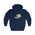 Sudadera con capucha y cremallera - Azul marino Oxford - Camiseta Sol solet, vine’m a veure