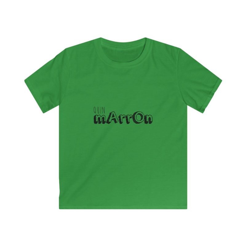 Camiseta infantil Softstyle - Verde irlandes - Camiseta «Quin marrón»