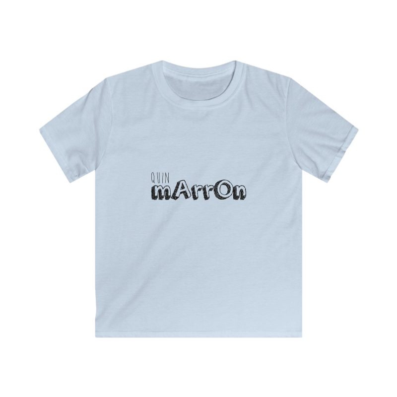 Camiseta infantil Softstyle - Azul claro - Camiseta «Quin marrón»