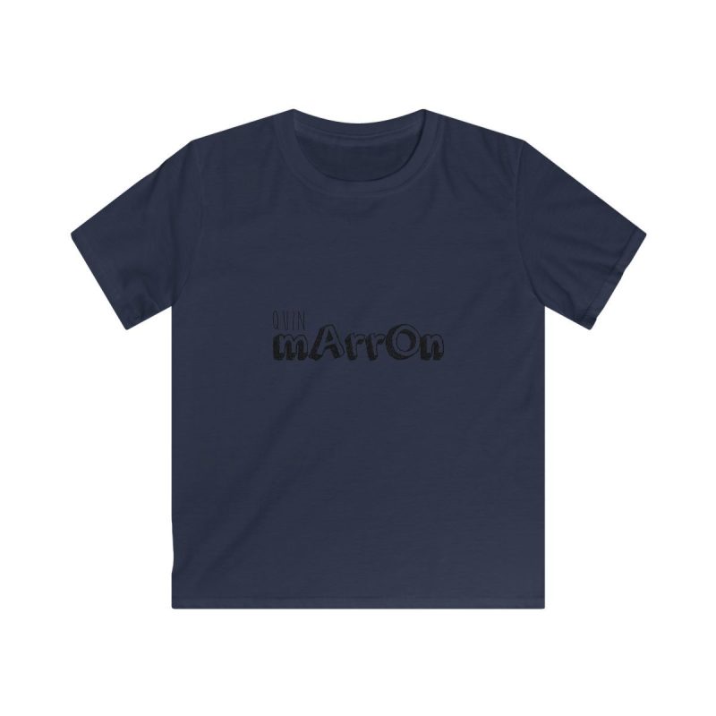 Camiseta infantil Softstyle - Azul marino - Camiseta «Quin marrón»