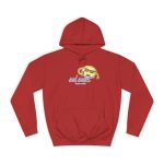 Sudadera universitaria - Rojo fuego - Camiseta Sol solet, vine’m a veure Sudadera universitaria - Rojo fuego - Camiseta Sol solet, vine’m a veure