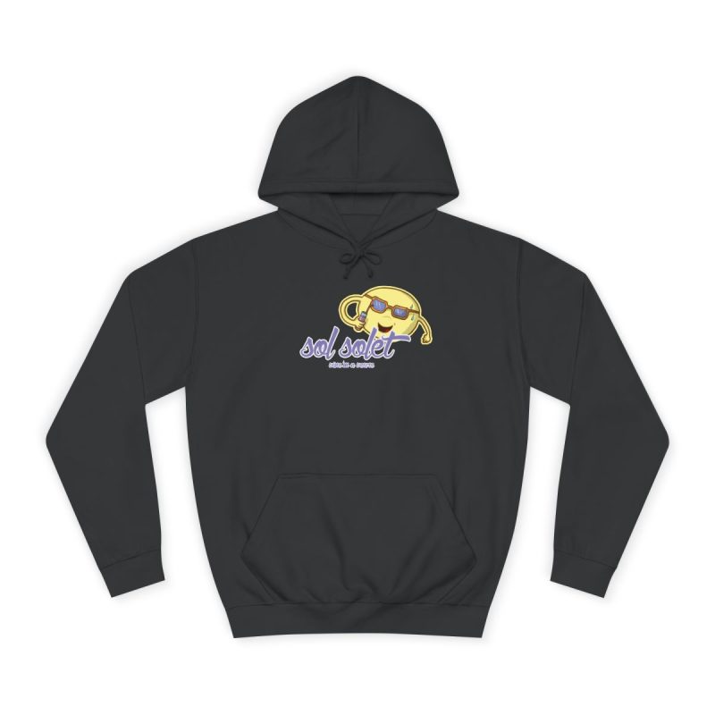 Sudadera universitaria - Negro azabache - Camiseta Sol solet, vine’m a veure