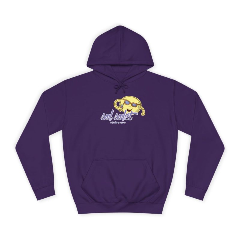 Sudadera universitaria - Morado - Camiseta Sol solet, vine’m a veure