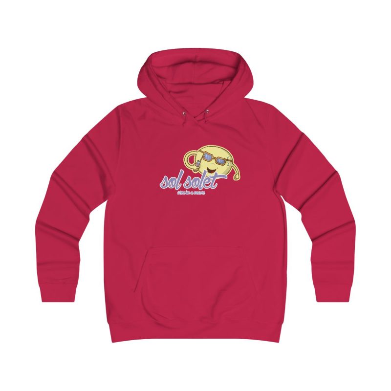 Sudadera universitaria mujer - Rojo fuego - Camiseta Sol solet, vine’m a veure