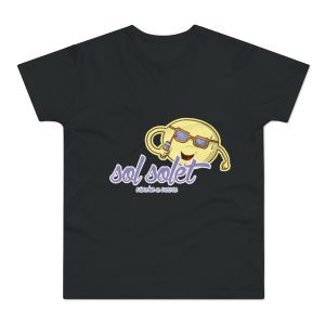 Camiseta hombre punto liso - Negro - Camiseta Sol solet, vine’m a veure