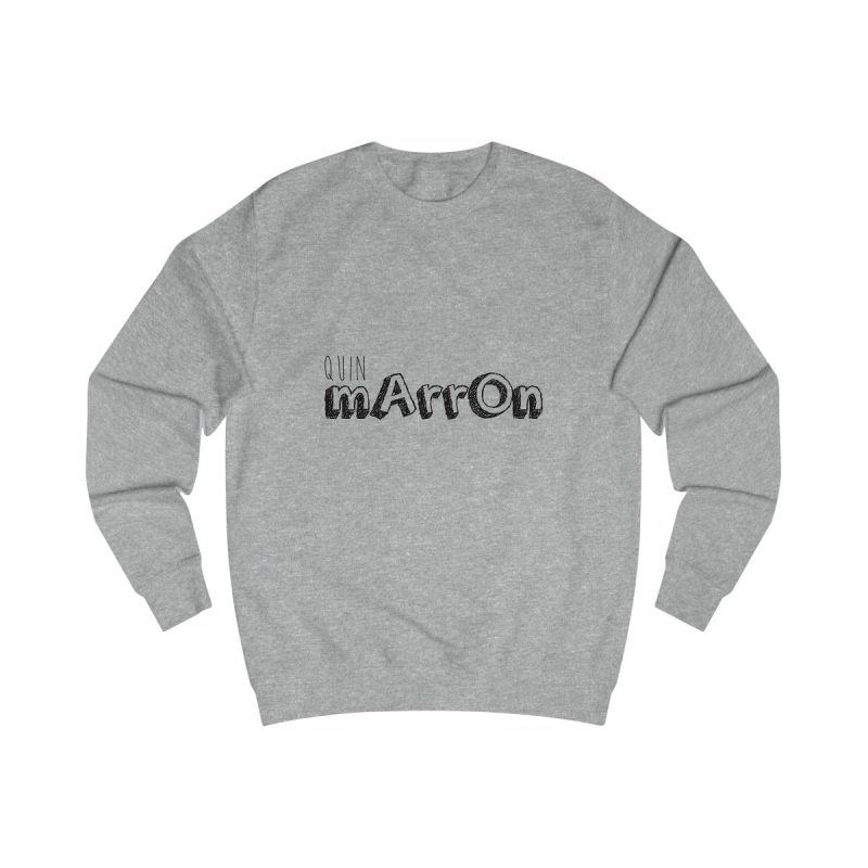 Sudadera clasica - Gris jaspeado claro - Camiseta «Quin marrón»