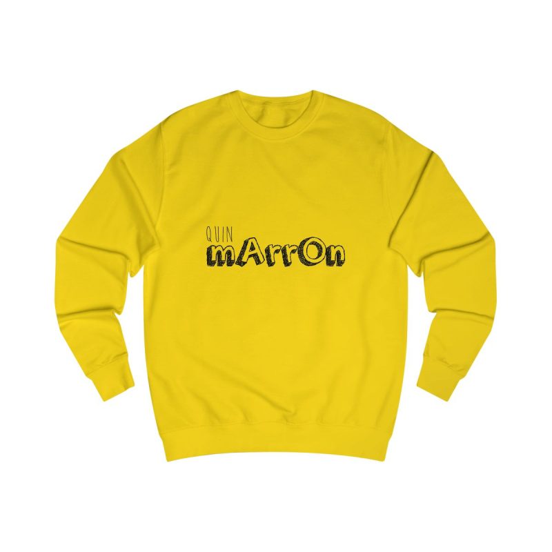 Sudadera clasica - Amarillo sol - Camiseta «Quin marrón»