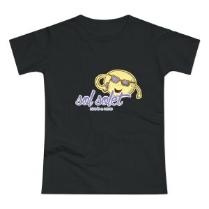 Camiseta mujer punto liso - Negro - Camiseta Sol solet, vine’m a veure