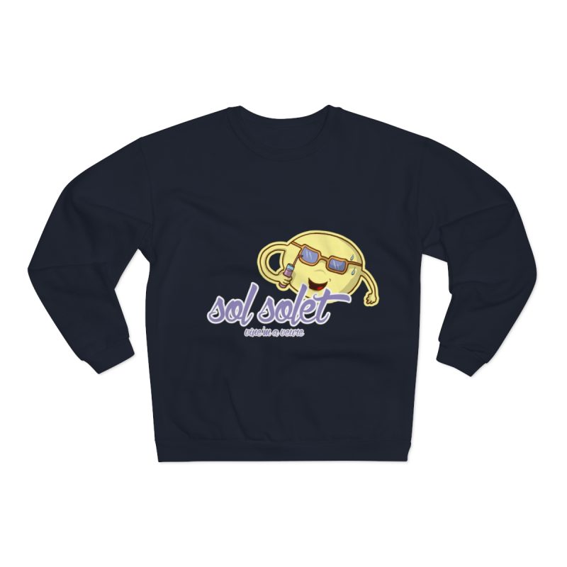 Sudadera cuello redondo premium - Azul marino - Camiseta Sol solet, vine’m a veure