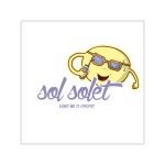 Pegatinas de vinilo cuadradas - Camiseta Sol solet, vine’m a veure