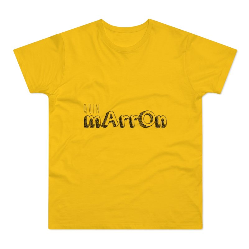 Camiseta hombre punto liso - Amarillo dorado - Camiseta «Quin marrón»