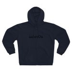 Sudadera capucha con cremallera premium - Azul marino - Camiseta «Quin marrón»