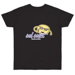 Camiseta punto liso - Negro - Camiseta Sol solet, vine’m a veure