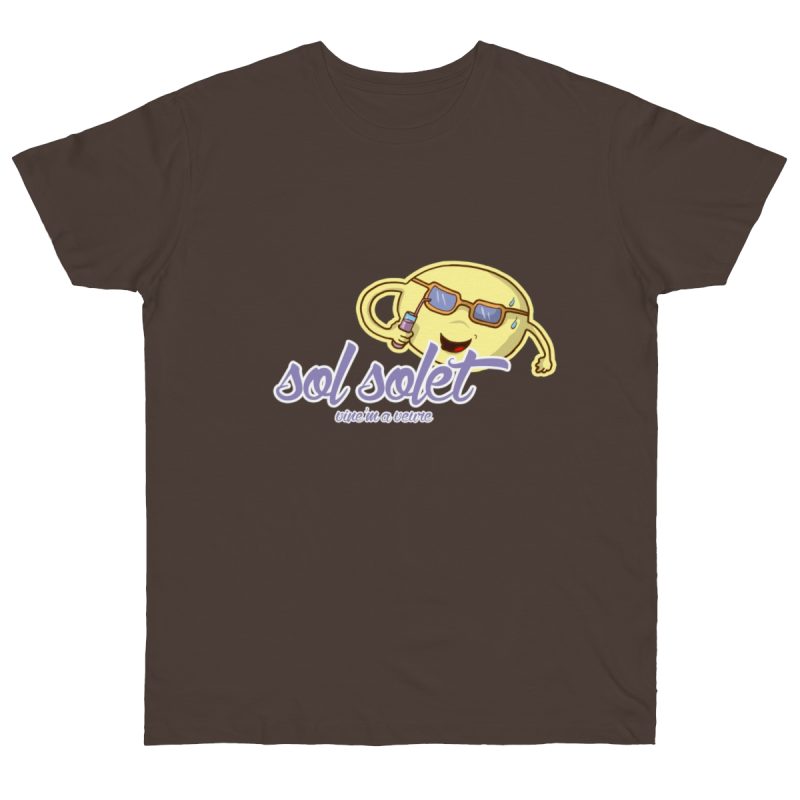 Camiseta punto liso - Marron oso - Camiseta Sol solet, vine’m a veure