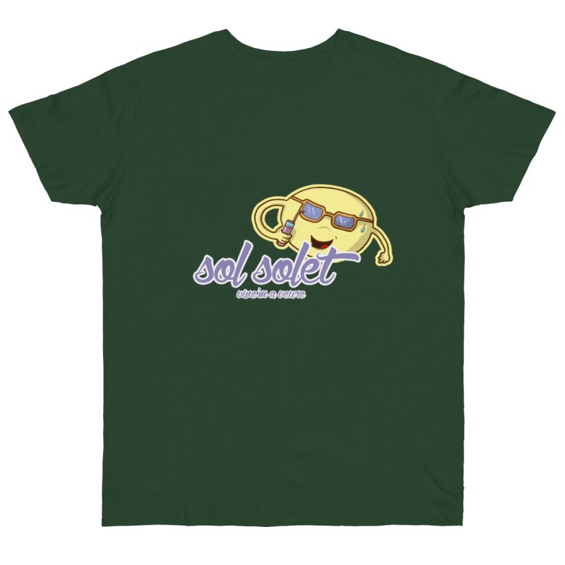 Camiseta punto liso - Verde botella - Camiseta Sol solet, vine’m a veure