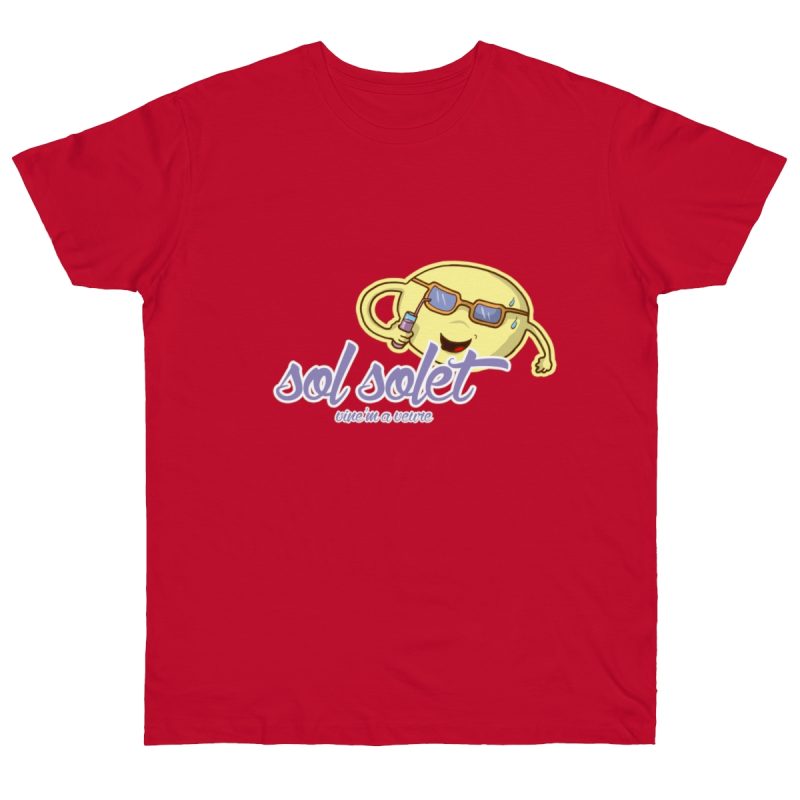 Camiseta punto liso - Rojo profundo - Camiseta Sol solet, vine’m a veure