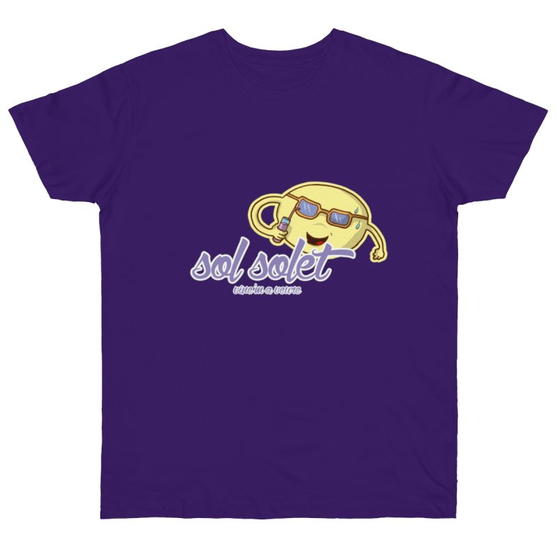 Camiseta punto liso - Morado radiante - Camiseta Sol solet, vine’m a veure