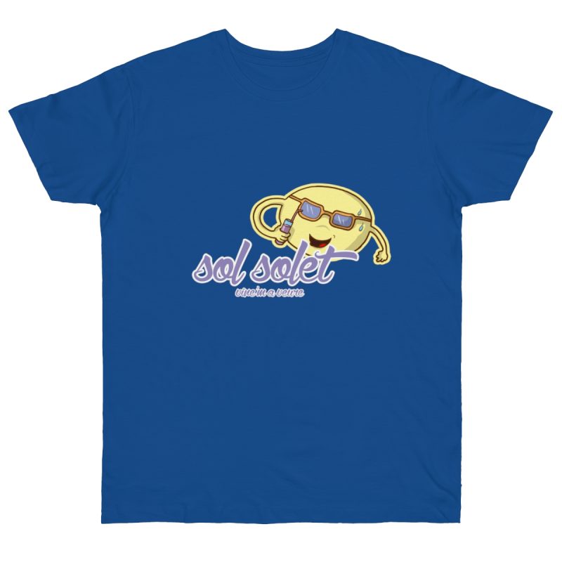Camiseta punto liso - Azul royal intenso - Camiseta Sol solet, vine’m a veure