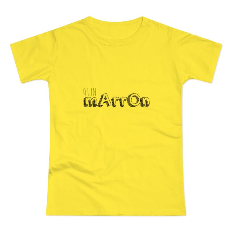 Camiseta mujer punto liso - Amarillo solar - Camiseta «Quin marrón»