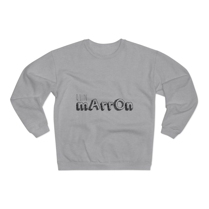 Sudadera cuello redondo premium - Gris jaspeado claro - Camiseta «Quin marrón»