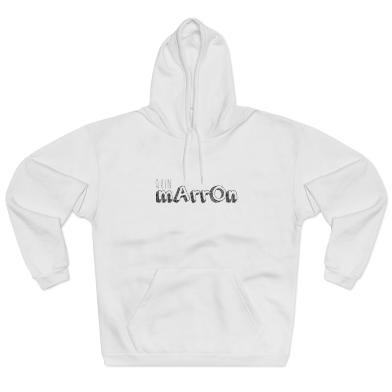 Sudadera con capucha cerrada - Blanco - Camiseta «Quin marrón»