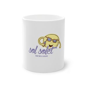 Taza estandar 325 ml - Blanco - Camiseta Sol solet, vine’m a veure