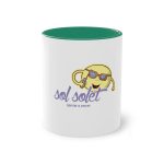 Taza bicolor - Verde oscuro - Camiseta Sol solet, vine’m a veure Taza bicolor - Verde oscuro - Camiseta Sol solet, vine’m a veure