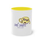 Taza bicolor - Amarillo - Camiseta Sol solet, vine’m a veure Taza bicolor - Amarillo - Camiseta Sol solet, vine’m a veure