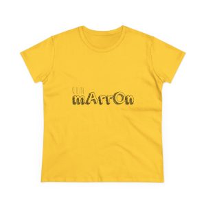 Camiseta mujer algodon medio - Amarillo margarita - Camiseta «Quin marrón»