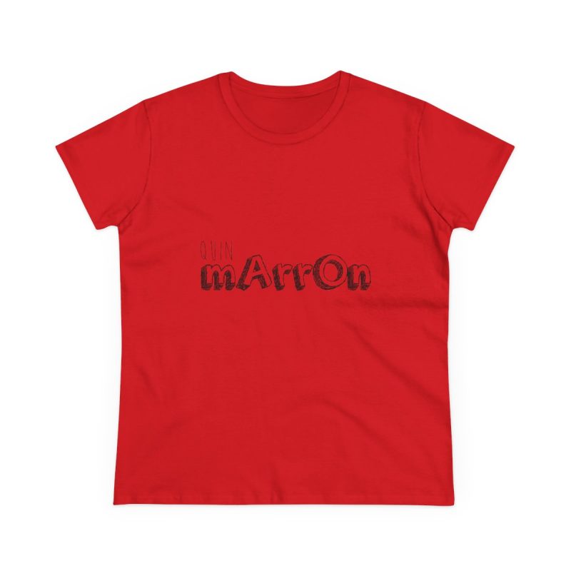 Camiseta mujer algodon medio - Rojo - Camiseta «Quin marrón»