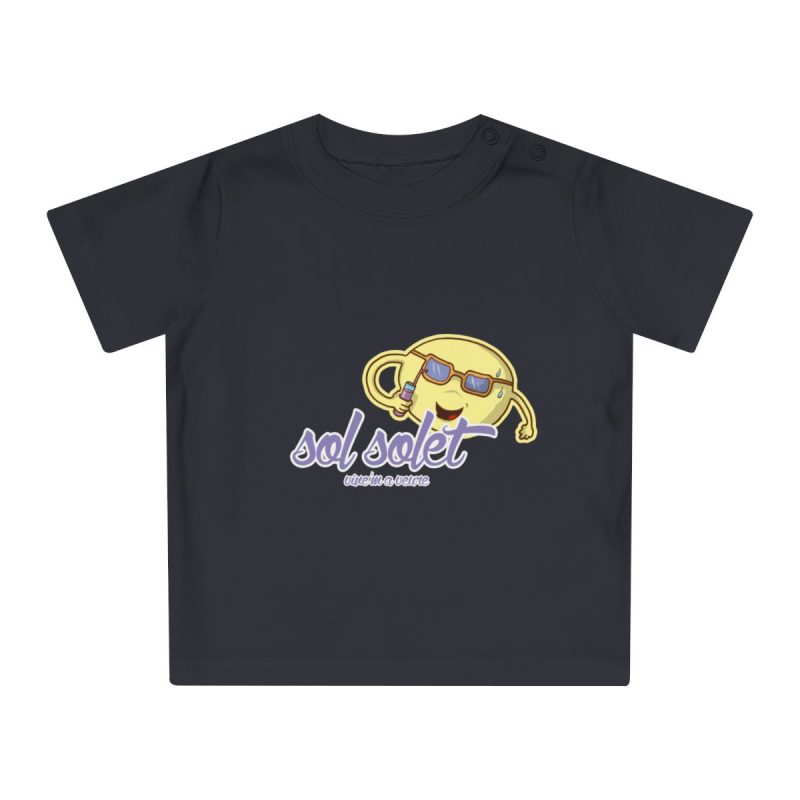 Camiseta de bebe - Negro - Camiseta Sol solet, vine’m a veure Camiseta de bebe - Negro - Camiseta Sol solet, vine’m a veure