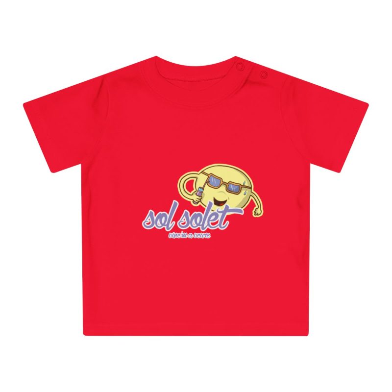Camiseta de bebe - Rojo - Camiseta Sol solet, vine’m a veure