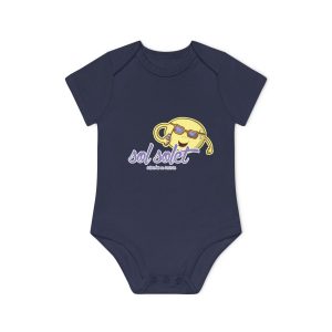 Body bebe manga corta organico - Azul marino nautico - Camiseta Sol solet, vine’m a veure