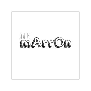 Pegatinas de vinilo cuadradas - Camiseta «Quin marrón»