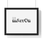 Poster enmarcado horizontal - Negro - Camiseta «Quin marrón»
