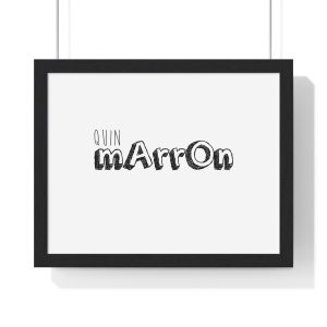 Poster enmarcado horizontal - Negro - Camiseta «Quin marrón»