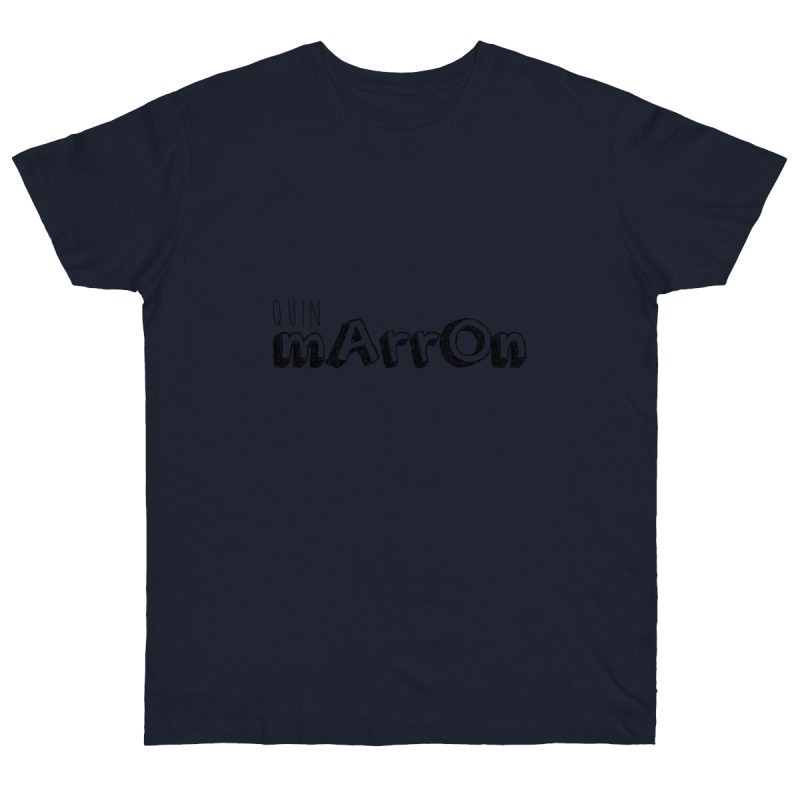 Camiseta punto liso - Azul marino - Camiseta «Quin marrón»